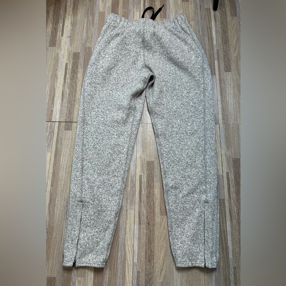 Nike Fleece Heather Gray Sweatpants with Zip Ankles, Women's Size Small - Picture 9 of 15